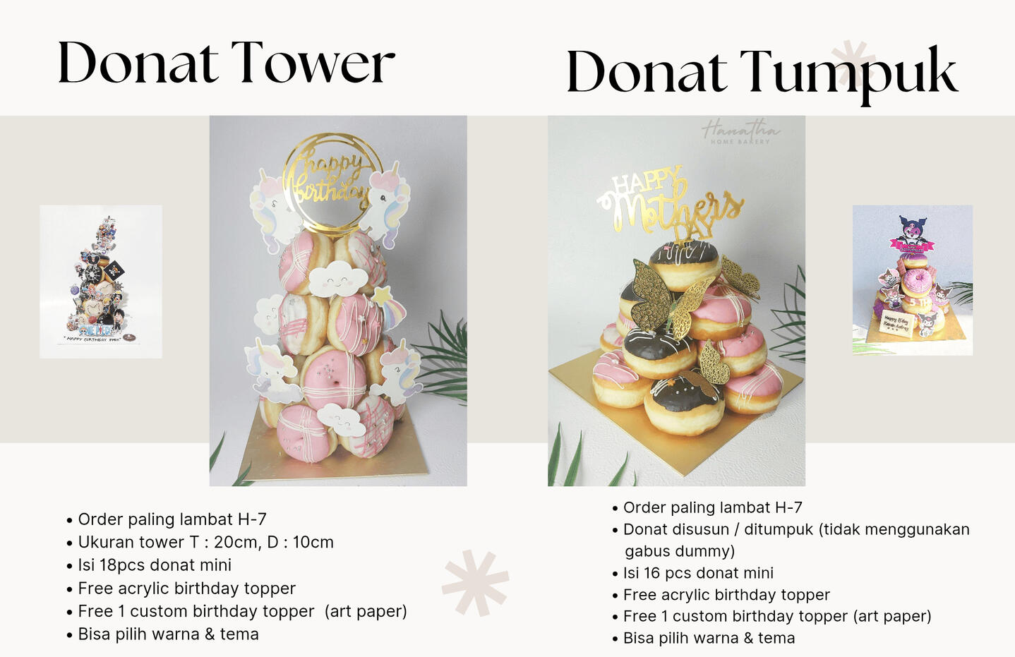 Paket Donat Tower & Donat Tumpuk
